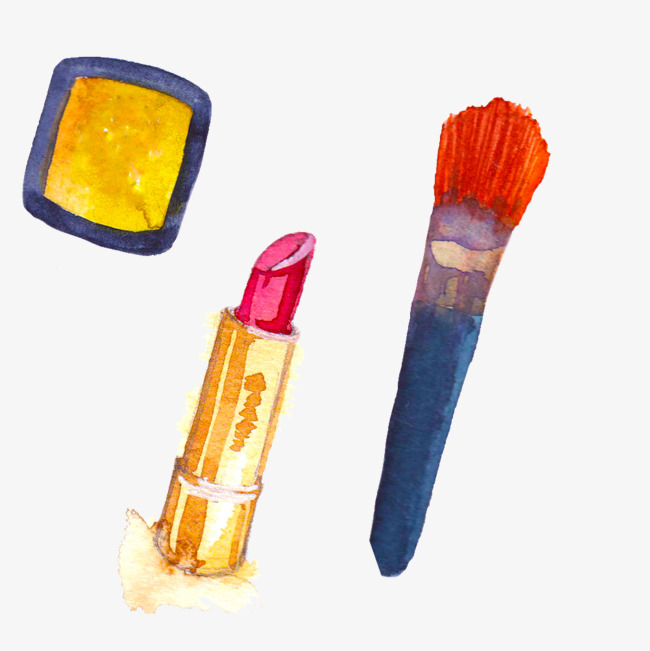 650x651 Watercolor Lipstick Cosmetics, Hand Painted, Watercolor, Taobao - Lipstick Watercolor
