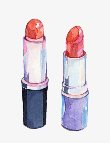 372x484 Watercolor Painted Lipstick, Watercolor Clipart, Lipstick Clipart - Lipstick Watercolor