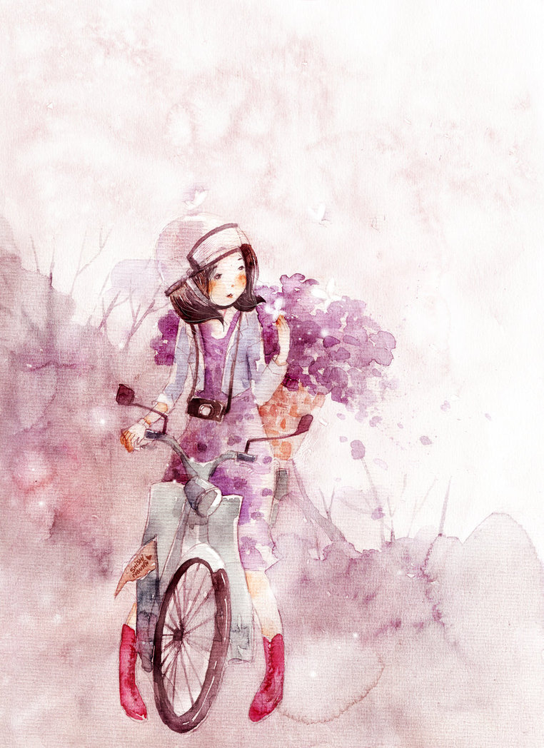 762x1048 Little Girl By Nguyenshishi - Little Girl Watercolor