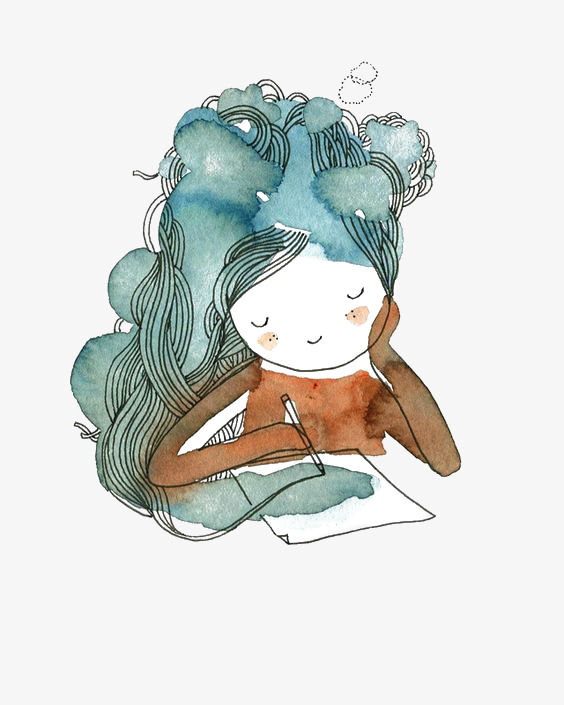 564x705 Watercolor Little Girl, Watercolor Clipart, Watercolor, Blue Png - Little Girl Watercolor