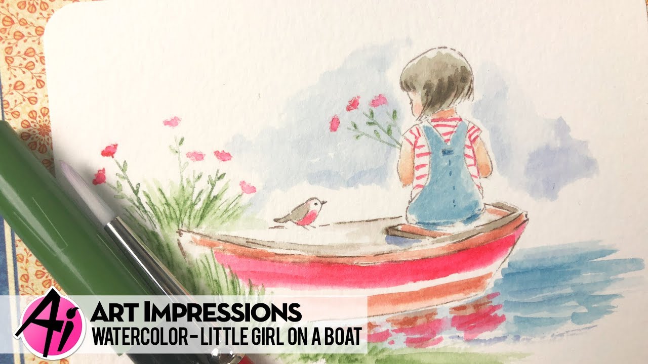 1280x720 Ai Watercolor - Little Girl Watercolor