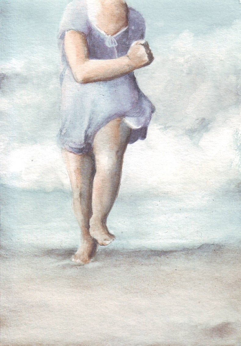 790x1134 Artstation - Little Girl Watercolor