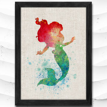 354x354 Shop Ariel Decor On Wanelo - Little Mermaid Watercolor