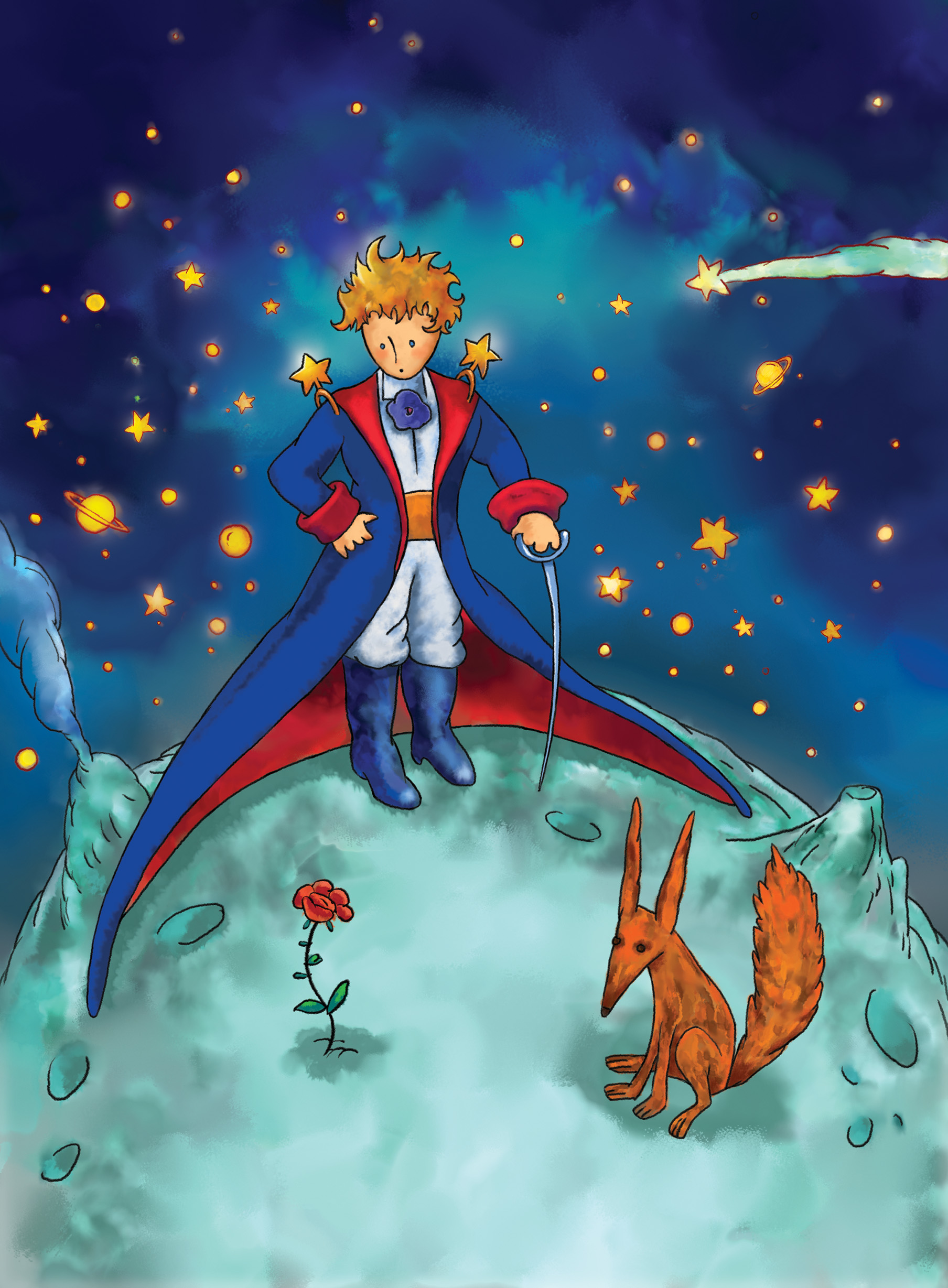 1808x2457 Alejandro Bahamondes - Little Prince Watercolor