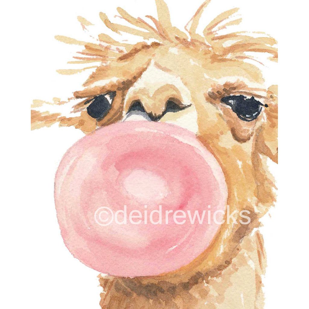 1024x1024 Left - Llama Watercolor