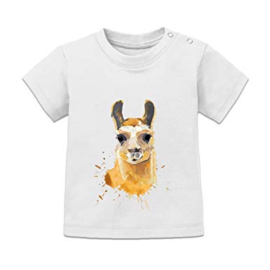 385x385 Llama Watercolor Baby T Shirt By Shirtcity Amazon.co.uk Clothing - Llama Watercolor