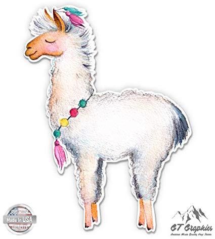 425x472 Cute Llama Watercolor - Llama Watercolor
