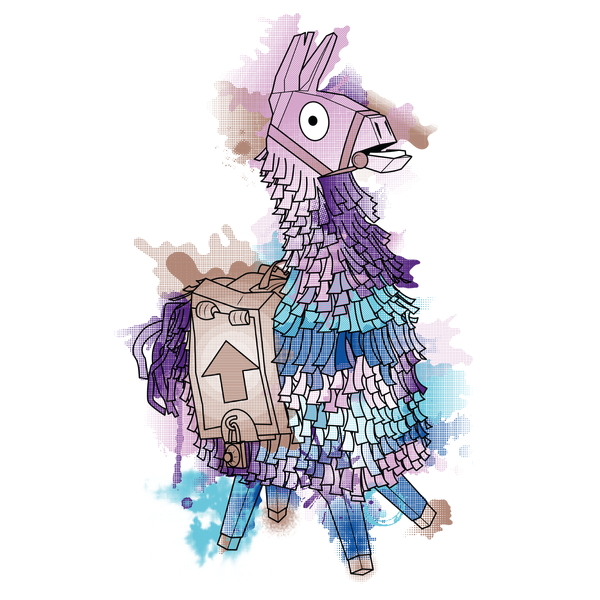 600x600 Llama Watercolor - Llama Watercolor