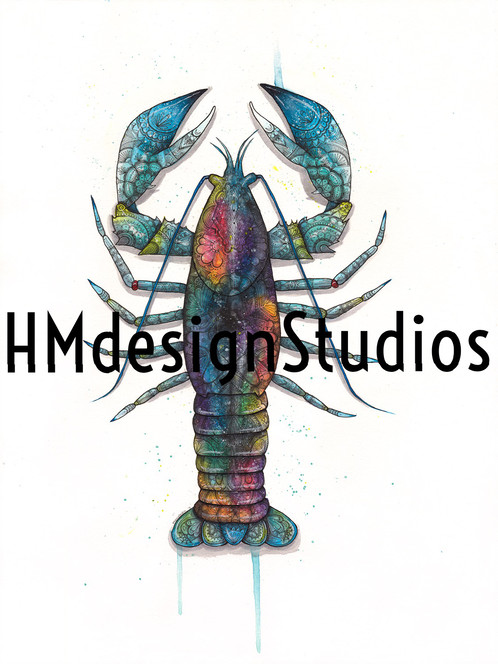 498x664 Limited Edition Print Cosmic Lobster, Watercolor, Pen Amp Ink By - Lobster Watercolor