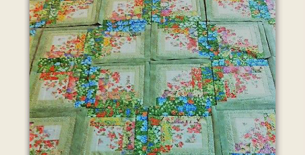 620x315 This Log Cabin Quilt Has A Fresh New Look - Log Cabin Watercolor