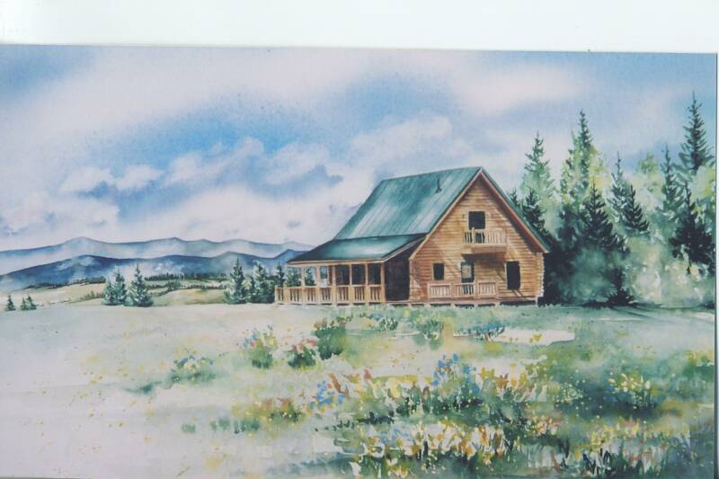 Log Cabin Watercolor at Explore collection of Log Cabin Watercolor