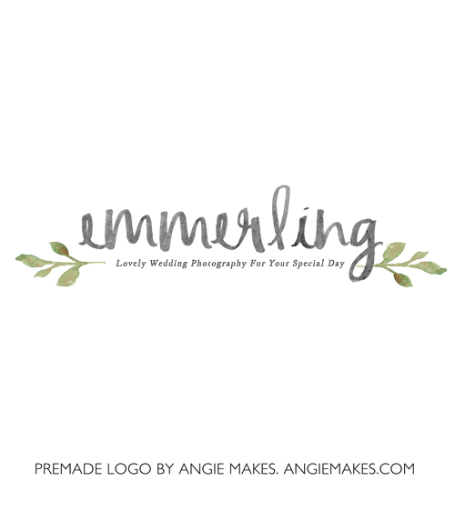 500x573 Premade Watercolor Logo - Logo Watercolor