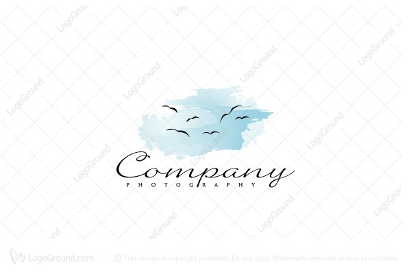 600x400 Seagulls Watercolor Logo - Logo Watercolor