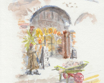 340x270 London Watercolor Etsy - London Watercolor