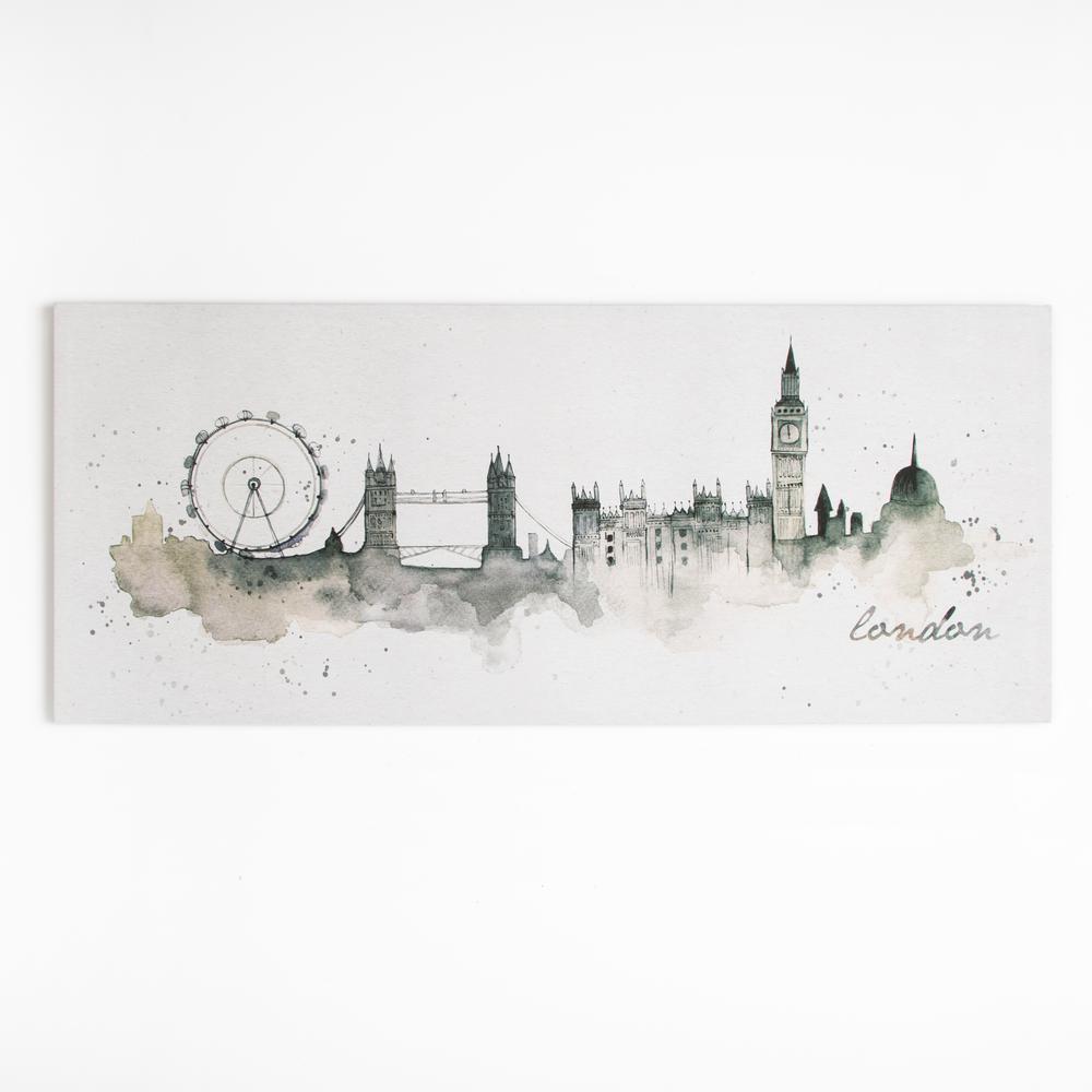 1000x1000 Graham Amp Brown 47 In. X 20 In. London Watercolor By Graham And - London Watercolor