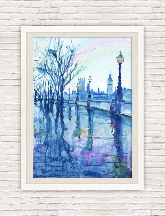 London Watercolor Paintings at PaintingValley.com | Explore collection ...