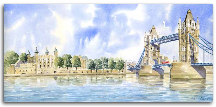 829x411 Original Watercolour Paintings Of London By English Watercolour - London Watercolor Paintings