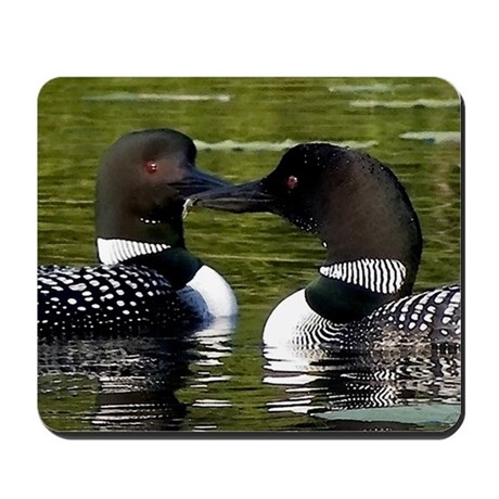 460x460 Loon Watercolor Mousepad By Belovedbirds - Loon Watercolor
