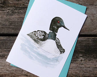 340x270 Loon Watercolor Etsy - Loon Watercolor