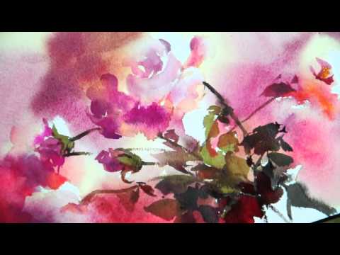 480x360 Speed Painting Watercolor Flowers - Loose Watercolor Flowers