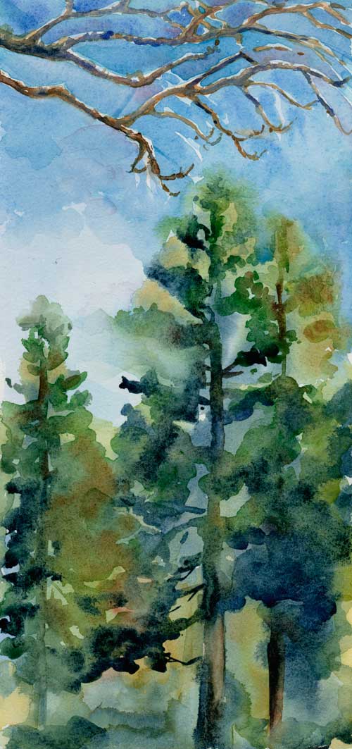 500x1063 30 In 30 Painting Loose Watercolor Trees With Wet On Wet And - Loose Watercolor Painting