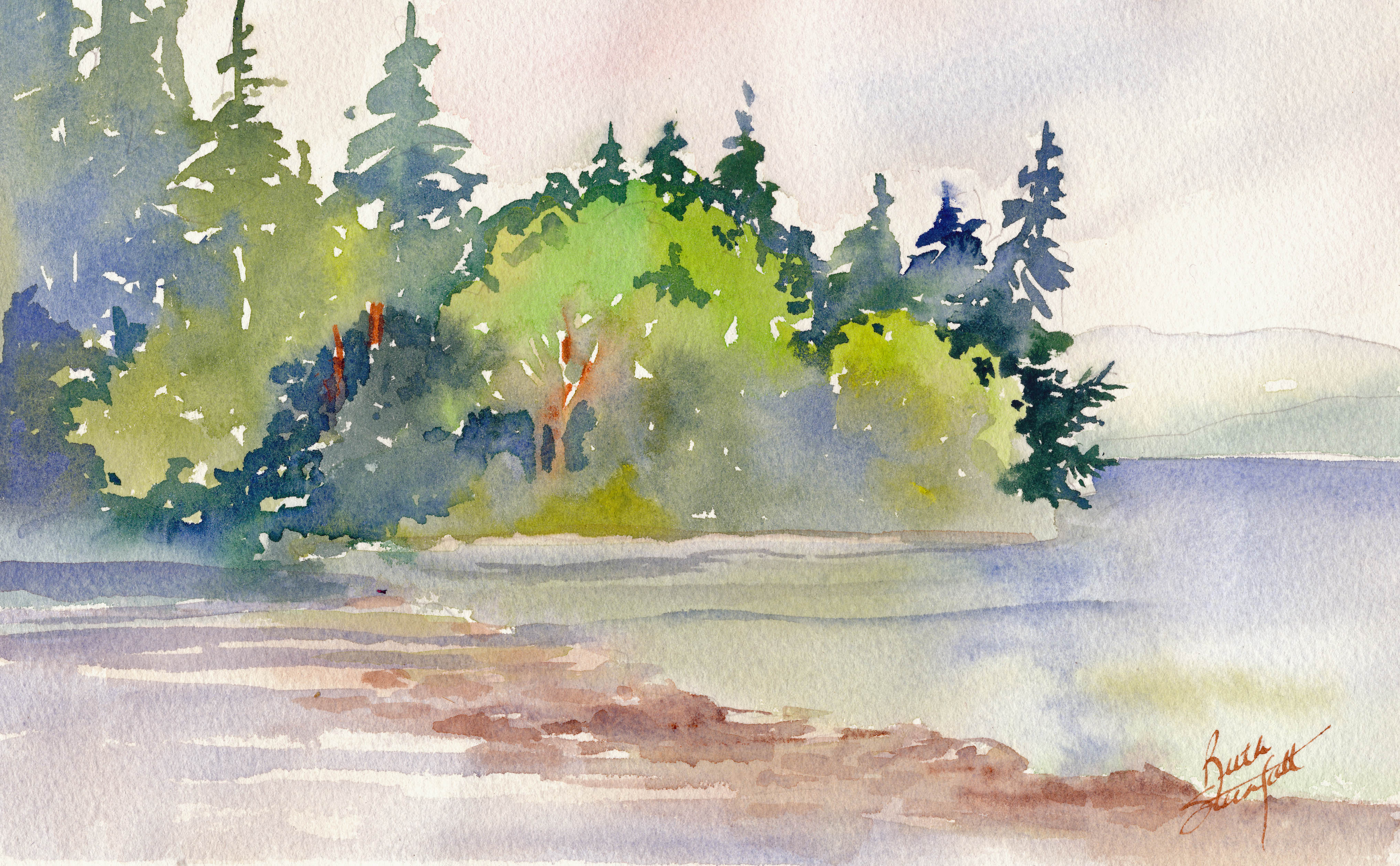 4070x2519 Wildwood Watercolors - Loose Watercolor Painting