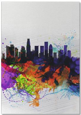 274x386 Los Angeles Watercolor Skyline 2 As Premium Poster By Naxart Juniqe - Los Angeles Watercolor