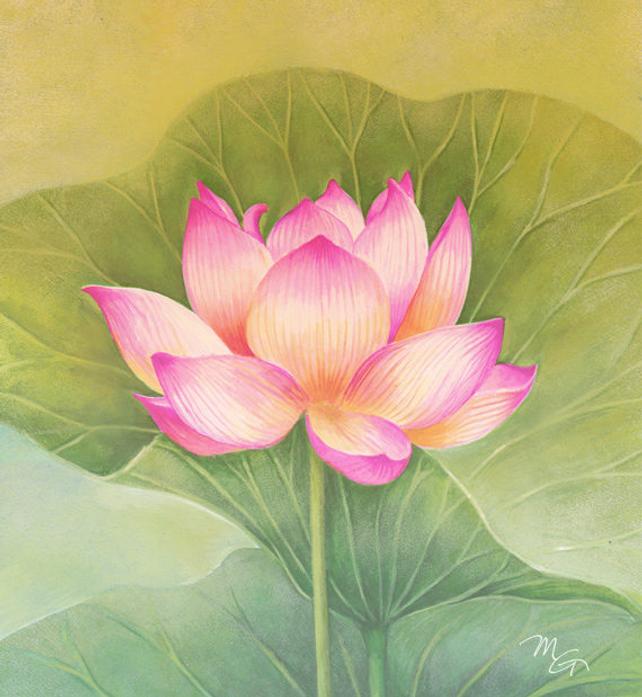 642x697 Pink Lotus Flower Watercolor Painting Art Print Children Art Etsy - Lotus Flower Watercolor