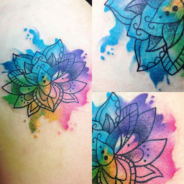 640x640 Watercolor Lotus Flower Tattoo Design - Lotus Flower Watercolor