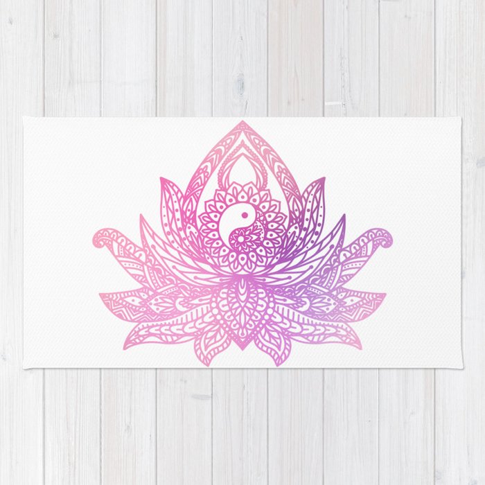 700x700 Yin Yang Lotus - Lotus Watercolor