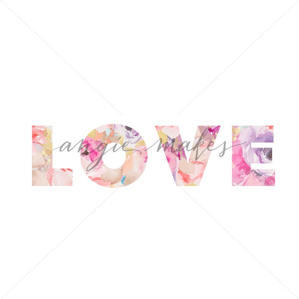600x600 Adorable Watercolor Love Printable Art. Download This Love - Love Watercolor