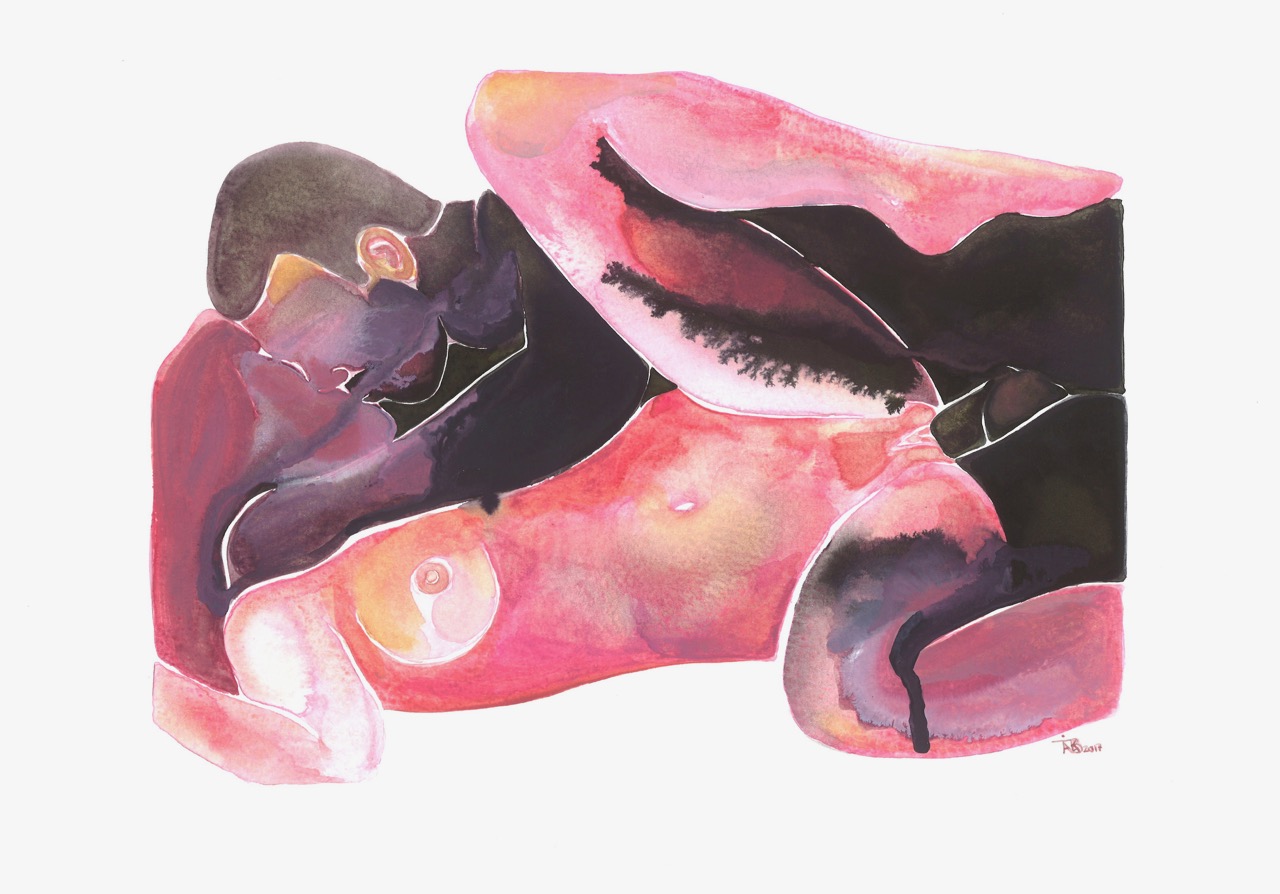 1280x894 Make Love Watercolor Nr. 99 Tinamariaelena - Love Watercolor
