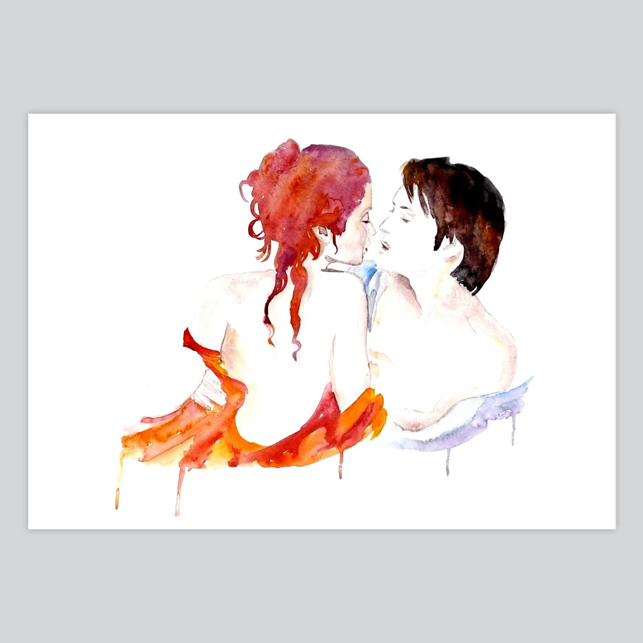 933x933 Watercolor Print Love - Love Watercolor