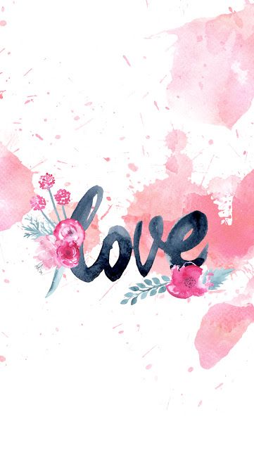 361x640 Free Iphone 5s Love Watercolor Wallpapers Phone Wallpapers - Love Watercolor