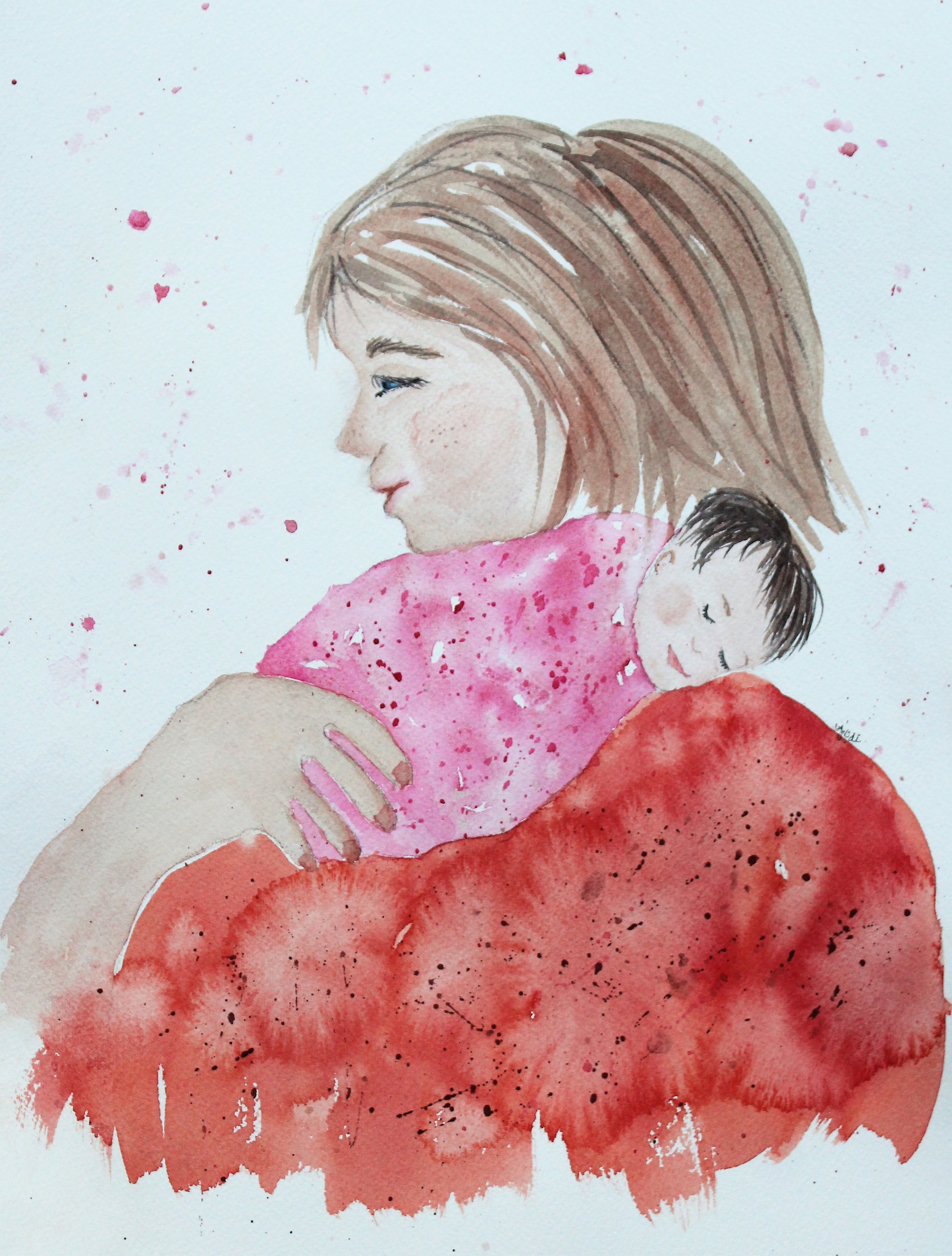 2637x3478 July 2018 The Creative Life In Between - Love Watercolor Painting