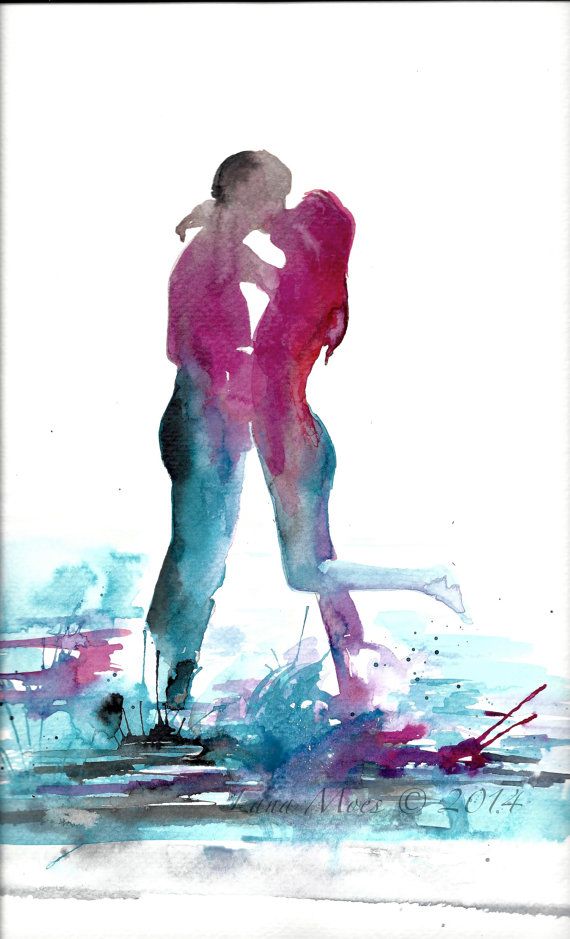 570x939 Love Watercolor Paintings - Love Watercolor Painting