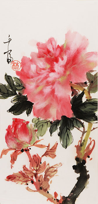 338x700 Chinese Brush Paintings Grace Lin Art - Love Watercolor Painting