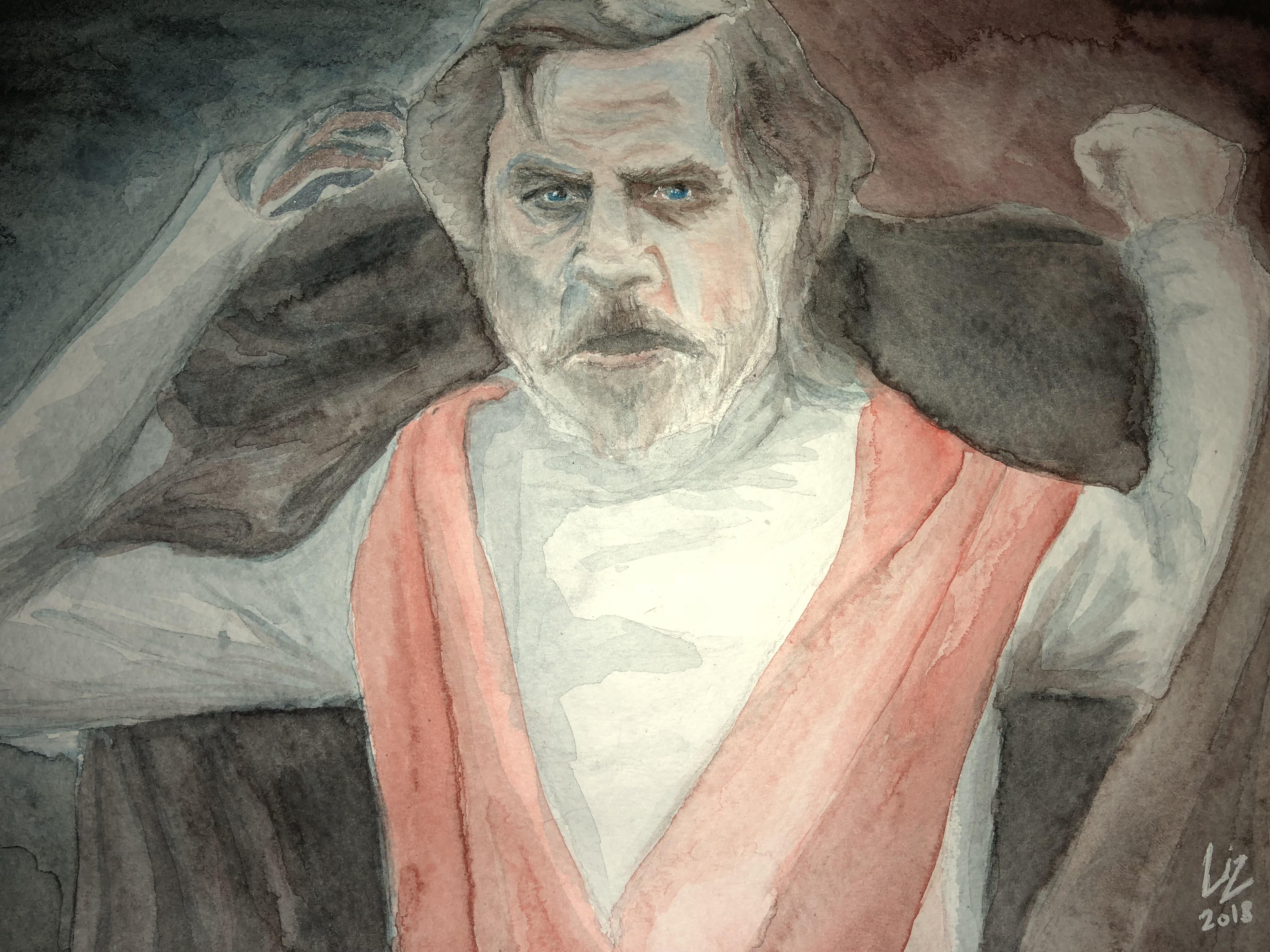4032x3024 Luke Skywalker Watercolor Starwars - Luke Skywalker Watercolor