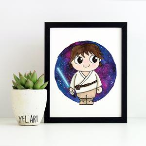 300x300 Luke Skywalker Print - Luke Skywalker Watercolor