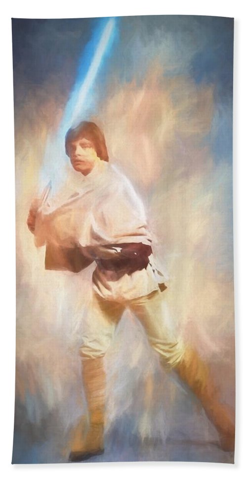 500x967 Luke Skywalker Watercolor Beach Towel For Sale By Dan Sproul - Luke Skywalker Watercolor