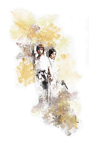 322x500 Luke Skywalker Princess Leia Star Wars Art Painting - Luke Skywalker Watercolor