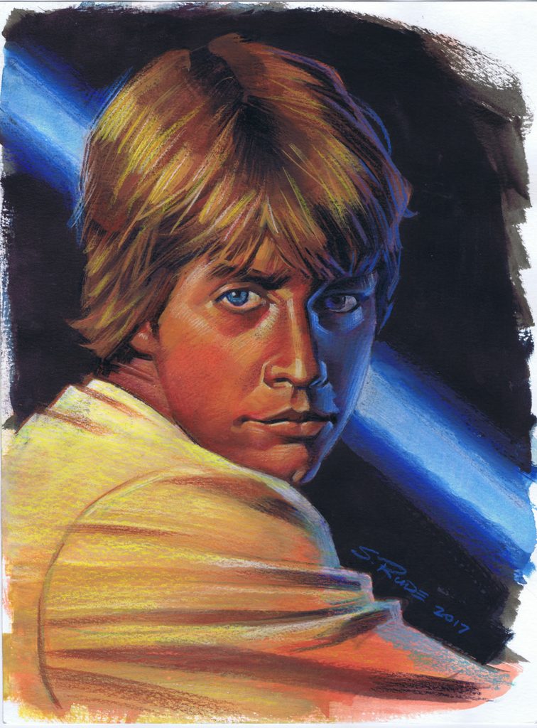 756x1024 Steve Rude Luke Skywalker Painting Watercolor Amp Prismacolor - Luke Skywalker Watercolor