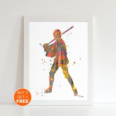 236x236 Darth Vader And Luke Skywalker Star Wars Print By Vividcity - Luke Skywalker Watercolor
