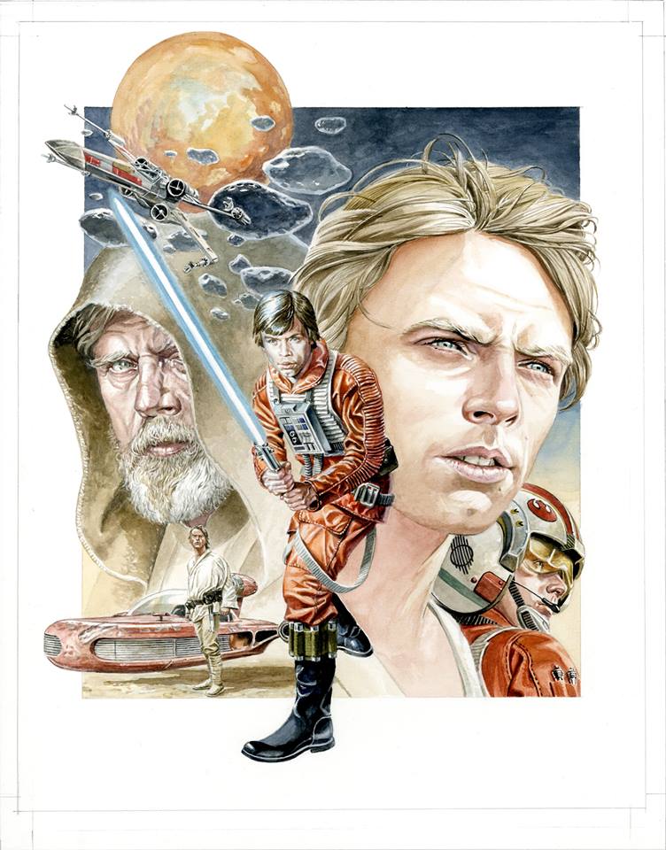 752x960 Image - Luke Skywalker Watercolor