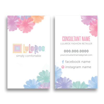 400x400 Lularoe Business Card - Lularoe Watercolor