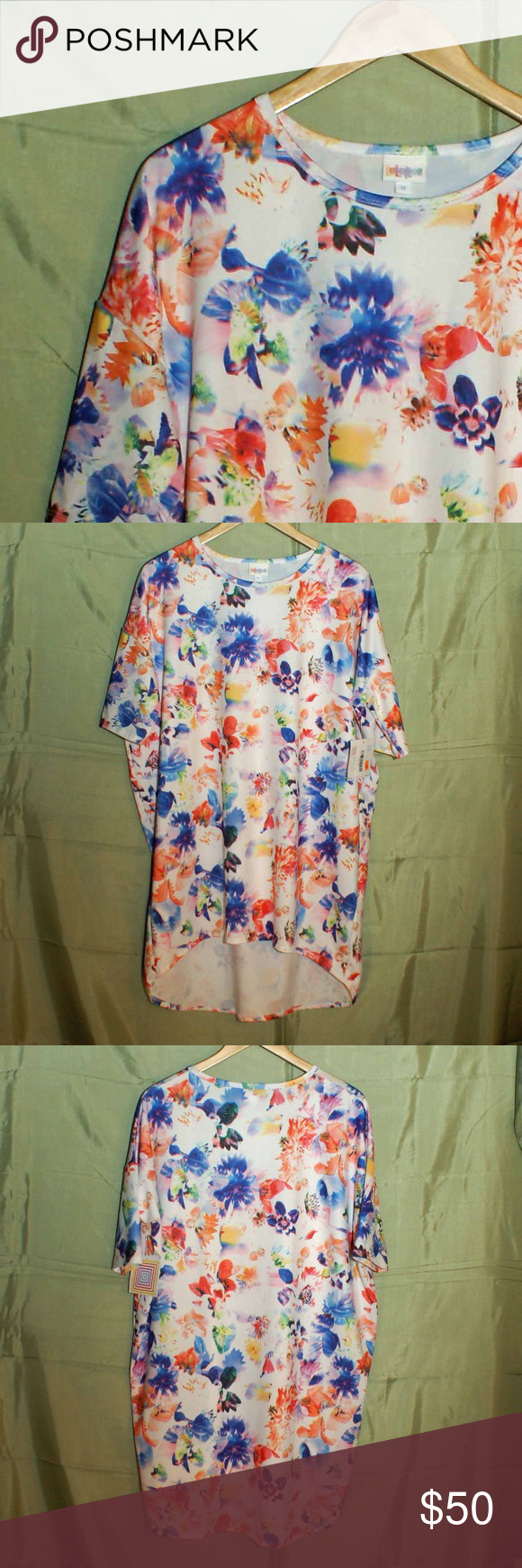 580x1740 Nwt Lularoe Watercolor Irma (M) Nwt Tunics, Big And - Lularoe Watercolor