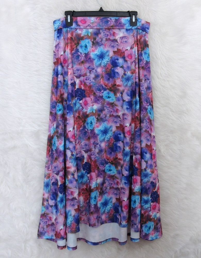 779x1000 New Lularoe Watercolor Blooming Roses Purple Spring Easter Maxi - Lularoe Watercolor
