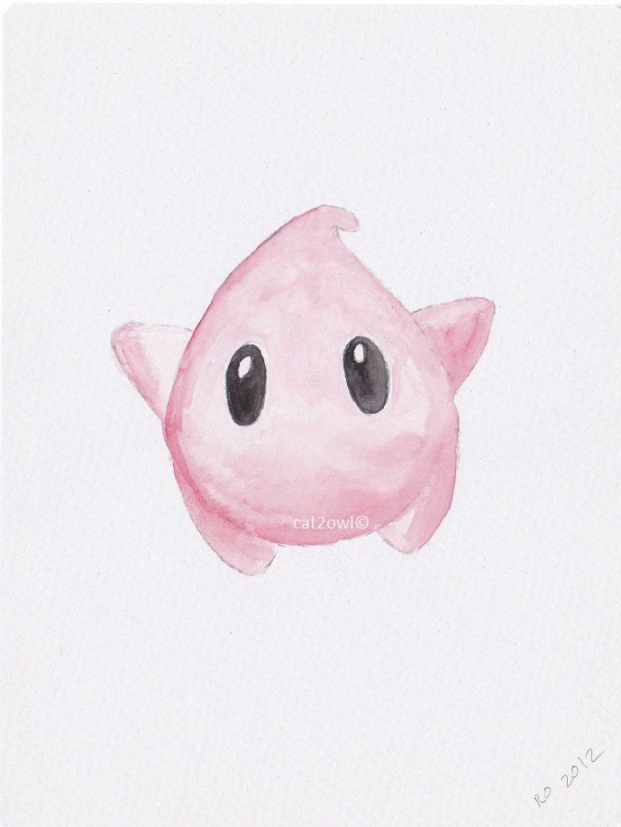 689x917 Super Mario Galaxy Luma - Luma Watercolor