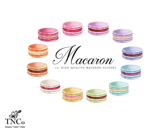 570x456 Macaron Clip Art Macaron Watercolor Clip Art Macaron Etsy - Macaron Watercolor