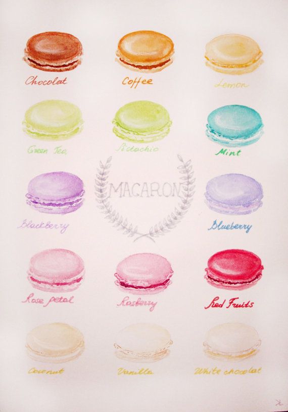570x816 Watercolor French Macaron Illustration....love Watercolor Art - Macaron Watercolor